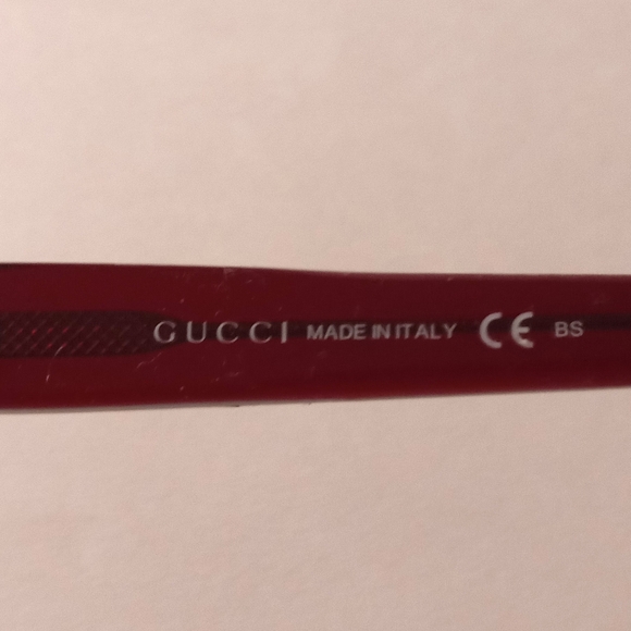 Vintage Gucci GG 3573 E67 Unisex Rectangle Red Wine Tone Eyeglasses Frame - Picture 9 of 10